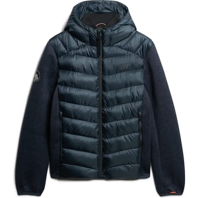 Superdry - Gebreide Hybrid Storm jas met capuchon - Heren - Gewatteerde jassen
