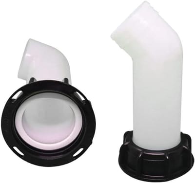 Katutude Uitloop met moer, watertankmondstuk, ventiel 1000 l, IBC, verlenging voor tank, regenwater, sproeier, slangmondstuk, universele adapter voor waterkraan, IBC-tank