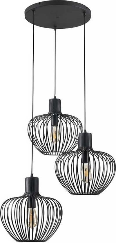 Freelight - Hanglamp Arraffone 3 lichts Ø 40 cm zwart