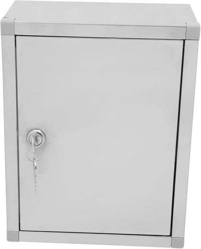 Ideeënbus Met Slot - Klachtenbox Suggesties - Post Ontvangen - Wandmontage Mogelijk - 27x21cm - Zilver