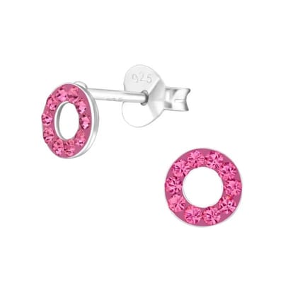 Aramat Jewels | Oorbellen | Zilveren Kristallen Kinder Oorbellen rond | Transparant | |5mm | Zilver | Kinderen, Volwassenen | Verkleurd niet