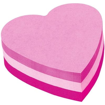 Memoblok Post-it Vormen 2007 70x70mm kubus hart roze