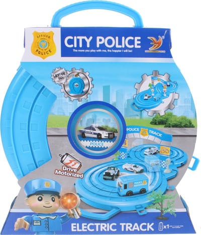 Jonotoys Speelset Politie In Opruimbox Blauw 33 Cm