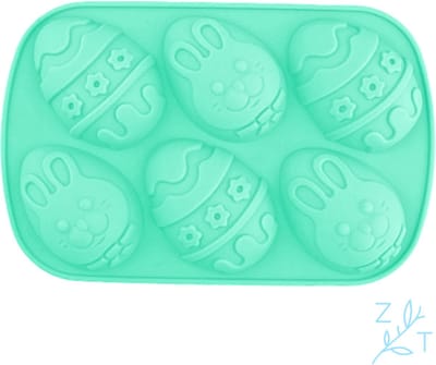ZijTak - Paasei silicone mal - Chocoladevorm - Paasvorm - Paaseivorm - Chocolade moule - Bakvorm - Groen - Pasen - Chocolade vorm - Cake - Gebak - Siliconen - Dessert - Herbruikbaar