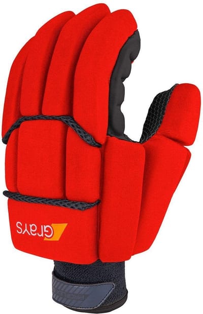 Grays hockeyhandschoenen Proflex 1000 Gloves Fluo Rood / Zwart - maat LH - maat XS