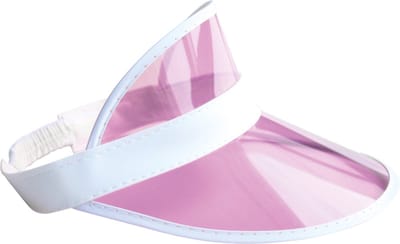 5 stuks - Zonneklep - Transparant - Carnaval - Festival - Neon - Roze