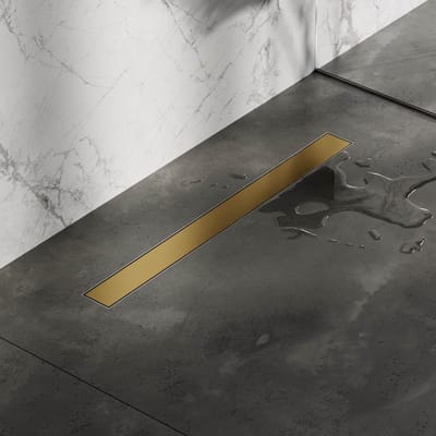 Brauer Douchegoot met Multifunctioneel Rooster en Flens - 70 cm - Goud Geborsteld Pvd