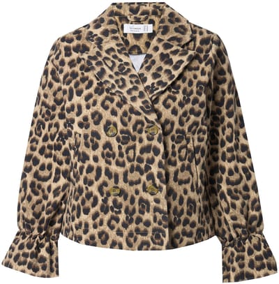 MIAMODA - Dames - Cabanjas luipaard dubbele rij - Champagnebeige - Maat 44