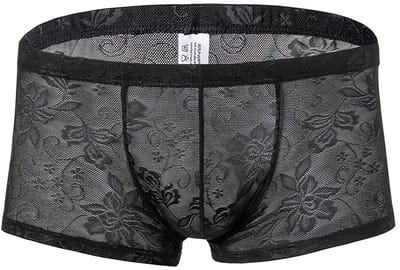 Dailygoods- Boxershorts Transparant Kant - Heren Ondergoed - Sexy Broekje - Lage Taille - Modieus Casual - Geschikt voor Alle Seizoenen