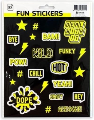 Verhaak Stickers Kixx 14,8 X 21 Cm A5 Folie Zwart/geel 3 Vellen