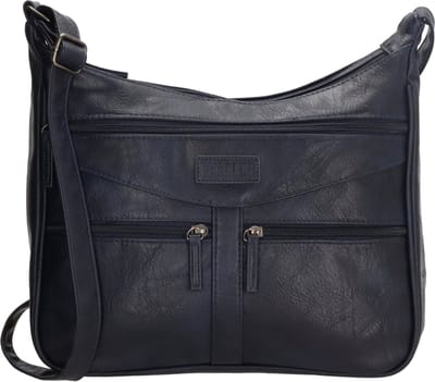 Beagles Murcia Crossbody Schoudertas Trendy Bag Handige Ritsvakken - Dames Tas - Blauw