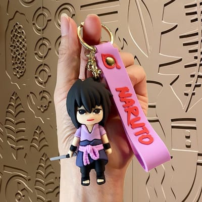 1 Stuk Anime Naruto Actiefiguren Sleutelhanger Kakashi Uchiha Itachi Sasuke Madara PVC Model Collectie Kindercadeau Speelgoed black
