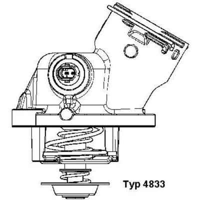 Borgwarner (Wahler) Thermostaat, koelvloeistof WAHLER 4833.100D
