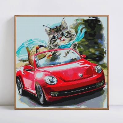 Peinture Diamant Ronde Complète Animal Chat Strass Image Broderie Diamant Mosaïque Diamant Décor 30x30 black