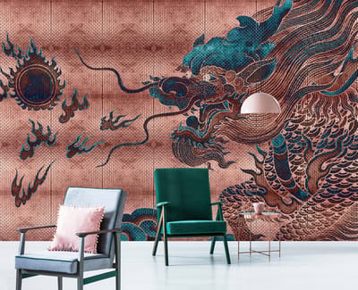 Fotobehang shenzen1 DD122936 Livingwalls Walls by Patel 3 Rood Blauw Vlies 270 x 400 cm (4 delen) 3D Fotobehang