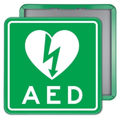 AED II bord 40x40 cm - Bevestiging: Zonder bevestiging (alleen het bord)