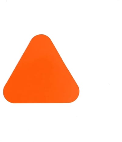 Haaientanden zelfklevend (20 stuks) Oranje 100 x 91 mm - vloersticker met vlakke toplaag