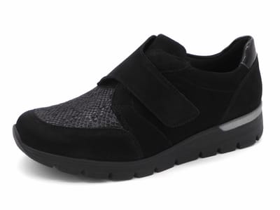 Waldläufer OrthoTritt Dames Klittenbandschoen - 626K32-300-001 Zwart - Wijdte K - Maat 4½ (37.5)