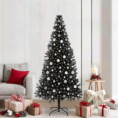 vidaXL Kerstboom Zwart 210 cm PVC