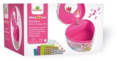 Sycomore mozaïek speelgoed 3D muziekdoos hart creatief knutselen.