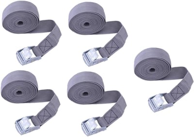 Vrachtriemen Set - Spanbanden Ratel - Bagage Vervoeren - Eenvoudige Ratel - 5 Stuks 300cm - Willekeurige Kleur