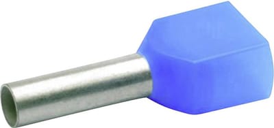 Klauke 87310 Dubbele adereindhulzen 2.5 mm² Deels geïsoleerd Blauw 100 stuk(s)