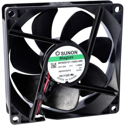Sunon MF92251V2-1000U-A99 Axiaalventilator 12 V/DC 76.43 m³/h (l x b x h) 25 x 92 x 92 mm