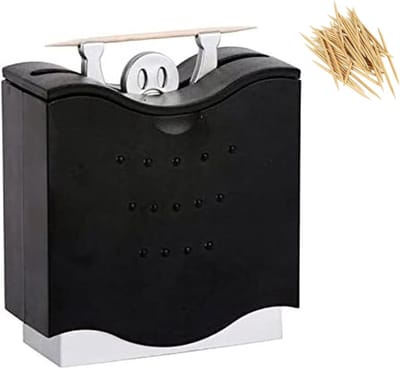 Praktische automatische tandenstokerdispenser met houder, ideaal voor tafelgesprekken en gebruiksgemak