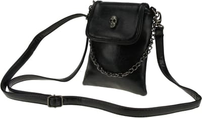 Crossbody Tas voor Dames met Cartoon Ontwerp, Reisportemonnee, Telefoonhouder en Muntzak voor Meisjes en Studenten, Zwart