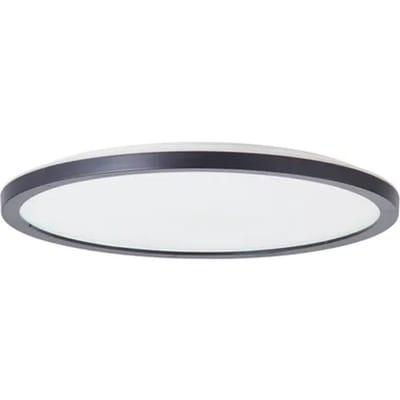 Brilliant Brennan - Plafondlamp - Badkamer - LED 18W 4000K - 3-step dimmer - IP44 - Zwart/Wit