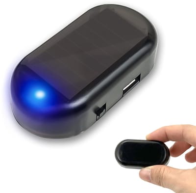 Dailygoods - Led-diefstalbeveiliging - Signaallampen - Bescherming voor voertuigen - Blauw - Auto-alarm - Ideaal voor auto’s - Compact ontwerp