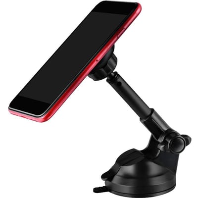 Universele Auto Kantoor Mobiele Telefoon Magneet Intrekbare Houder Beugel Bevestiging Standaard Magnetisch Zwart