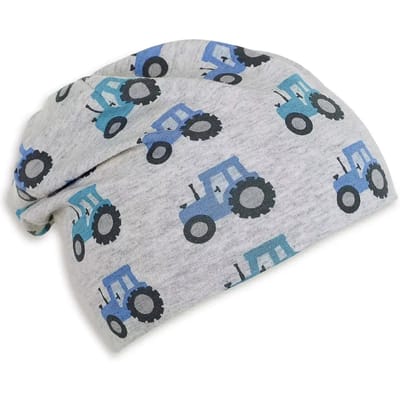 Kindermuts met tractorpatroon Sterntaler