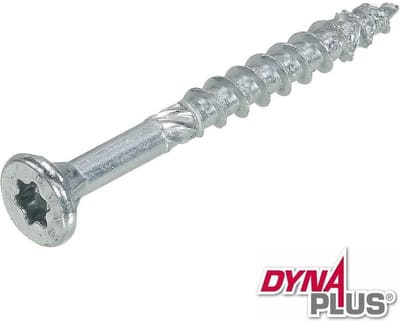 Dynaplus - Unischroeven - Torx 15 platkop - 3,5 x 45mm - Verzinkt - Deeldraad (200 stuks)