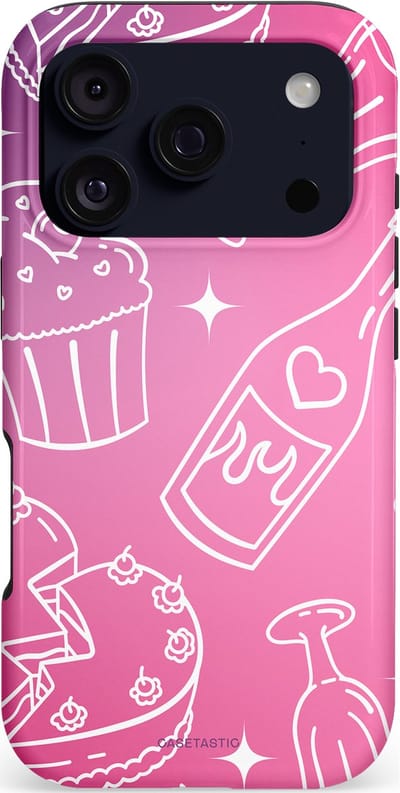 Casetastic hoesje geschikt voor Apple iPhone 17 Pro - MagSafe - Dubbellaagse bescherming - Roze Gebakfeest - Fashion Case - Roze Lila