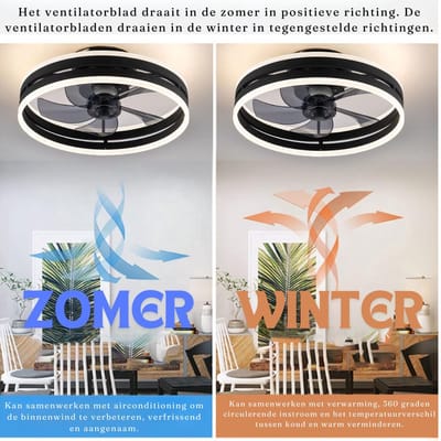 Thuys – Plafonniere – Met Ventilator – Plafondventilator Zeer Stil – Uitstraling – Bediening Via Mobiel En Afstandsbediening