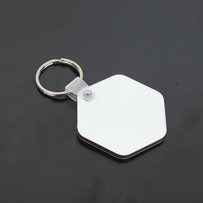 Sublimatie Sleutelhanger 2 Zijdig zeshoek 50 x 45 mm - Geschikt Voor Sublimatiedruk Warmtepers - Doe Het Zelf Onderzetter Met Eigen Foto Of Opdruk - Smartphonica