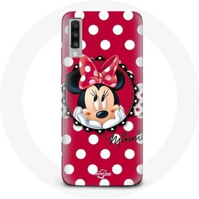 Coque Samsung Galaxy A70 Minnie Mouse Dessin animé Rouge