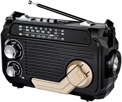 Noodradio - Weer radio - Noodsituaties - Zonnelaad en zwengel - Niet gespecificeerd - Zwart