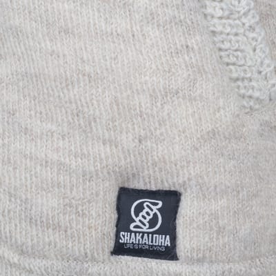 Gebreid Wollen Heren/Uni Vest van Schapenwol met Polyester Fleece voering en afneembare capuchon - SHAKALOHA - M Finn XL
