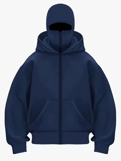 ANTI SOCIAL Ninja Hoodie Vest | Volledig Dichtritsbare Bivakmuts Capuchon Trui | Winddichte Hooded Oversized Sweatshirt Met Masker | Unisex BV