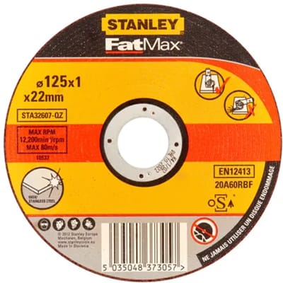 Stanley Doorslijpschijf Fatmax Sta32607-qz - Rvs - 125x1x22,23mm