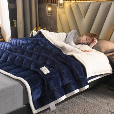 Winter Dikke Deken Warme Lam Fleece Deken Zachte Gooi Op Bankhoes Bedhoes Dubbelzijdig Effen Kleur Dekens Bedsprei 120x200cm
