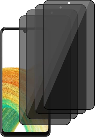 Privacy Screenprotector geschikt voor Samsung Galaxy A33 - Volledig Dekkende Gehard Glas Tempered Glass Screen Protector - 4 Stuks
