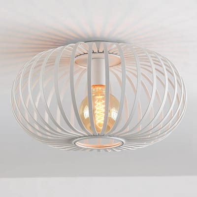 1-lichts plafondlamp Fiore - wit