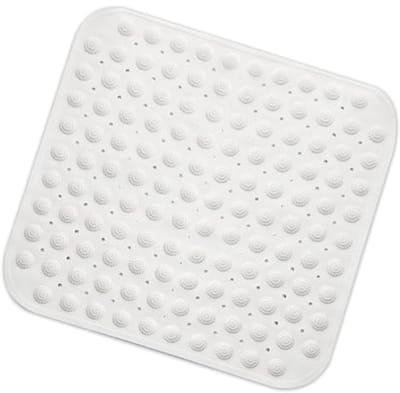 Antislip Douchemat 48x48 cm - Vierkante Badmat met Drainagegaten - Machinewasbaar - Massagebadmat