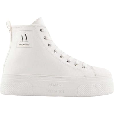 Armani Exchange Dames/Dames Leren High Top Trainers (Gebroken wit)