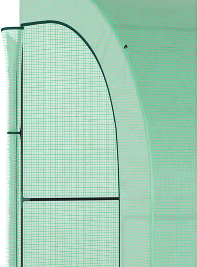 Wishdor - Foliekas - Met Rekken En Raam - Met Ritsdeuren - Kunststof - Groen - 300 X 150 X 213 Cm