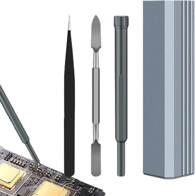 Elektronische schroevendraaier - Reparatieset gereedschap - Apparaten onderhouden - 44-delige precisieset - Compact formaat - Grijs