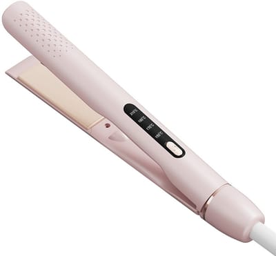 Stijltang roze-2 in 1-Snelle verwarming-steil en krul het haar-150°/210°-digitale weergave-keramiek - krultang